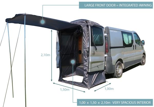 VANCABIN M2 Heckzelt PRIMASTAR, TRAFIC, VIVARO, TALENTO und NV300 Doppeltür